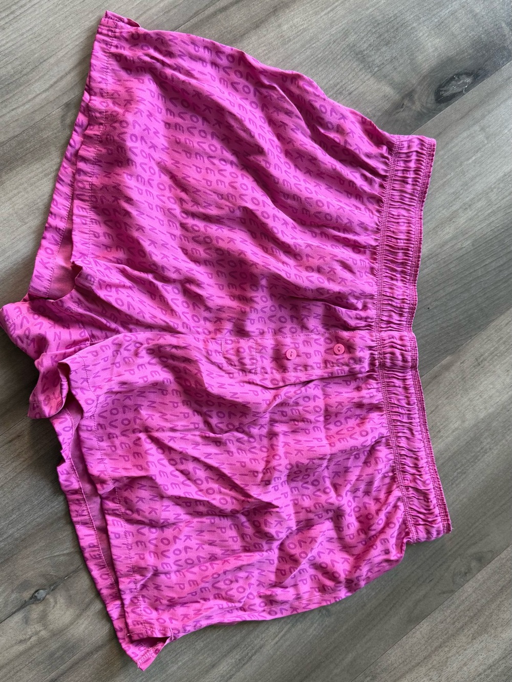 PINK Victoria's Secret Hot Pink Logo-Print Sleep Shorts